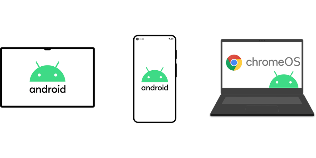 android os on tablet, phone, and chromebook